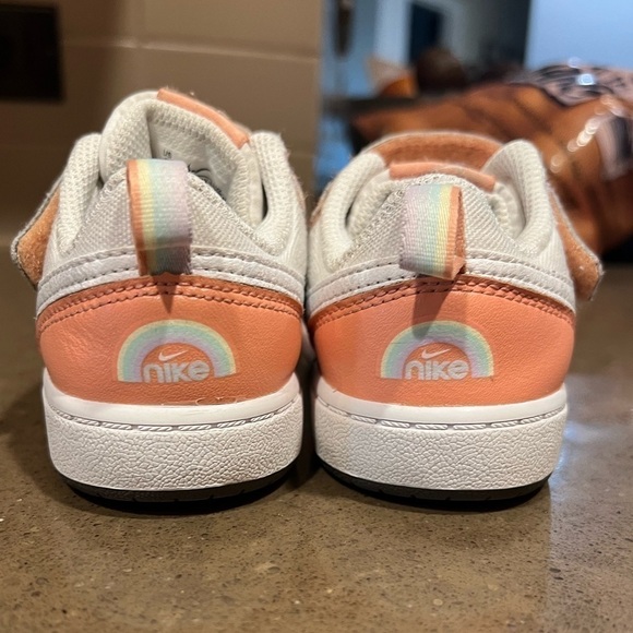 Nike Court Borough Low top White Light Madder Root toddler white peach dunk - Picture 2 of 5